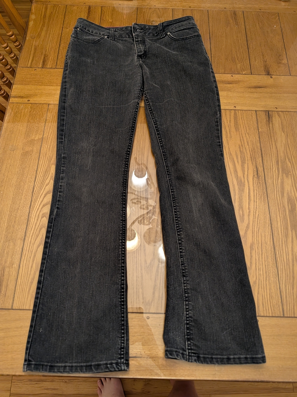 Women's Boot Cut Wrangler Jeans Womens 11/12 x 34 Black Bootcut Stretch